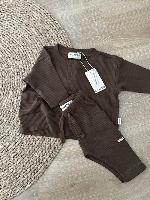 RIB LONGSLEEVE | CHOCOLATE