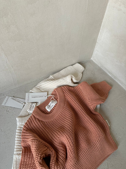 CHUNKY SWEATER DUSTY CORAL