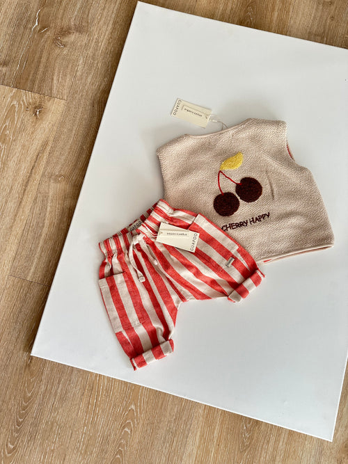 REVERSIBLE VEST | CHERRY HAPPY