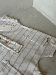 COZY SUMMER ROMPER | MOCHA STRIPES