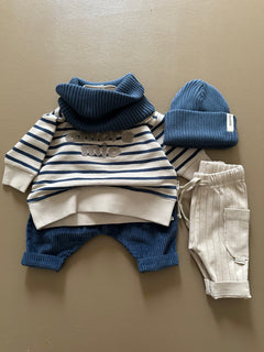 SWEATSHIRT BLUE STRIPES AMORE MIO