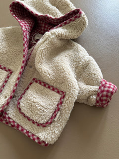 REVERSIBLE TEDDY JACKET CREAMY SILK