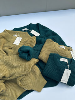 MOM CHUNKY SWEATER PINE