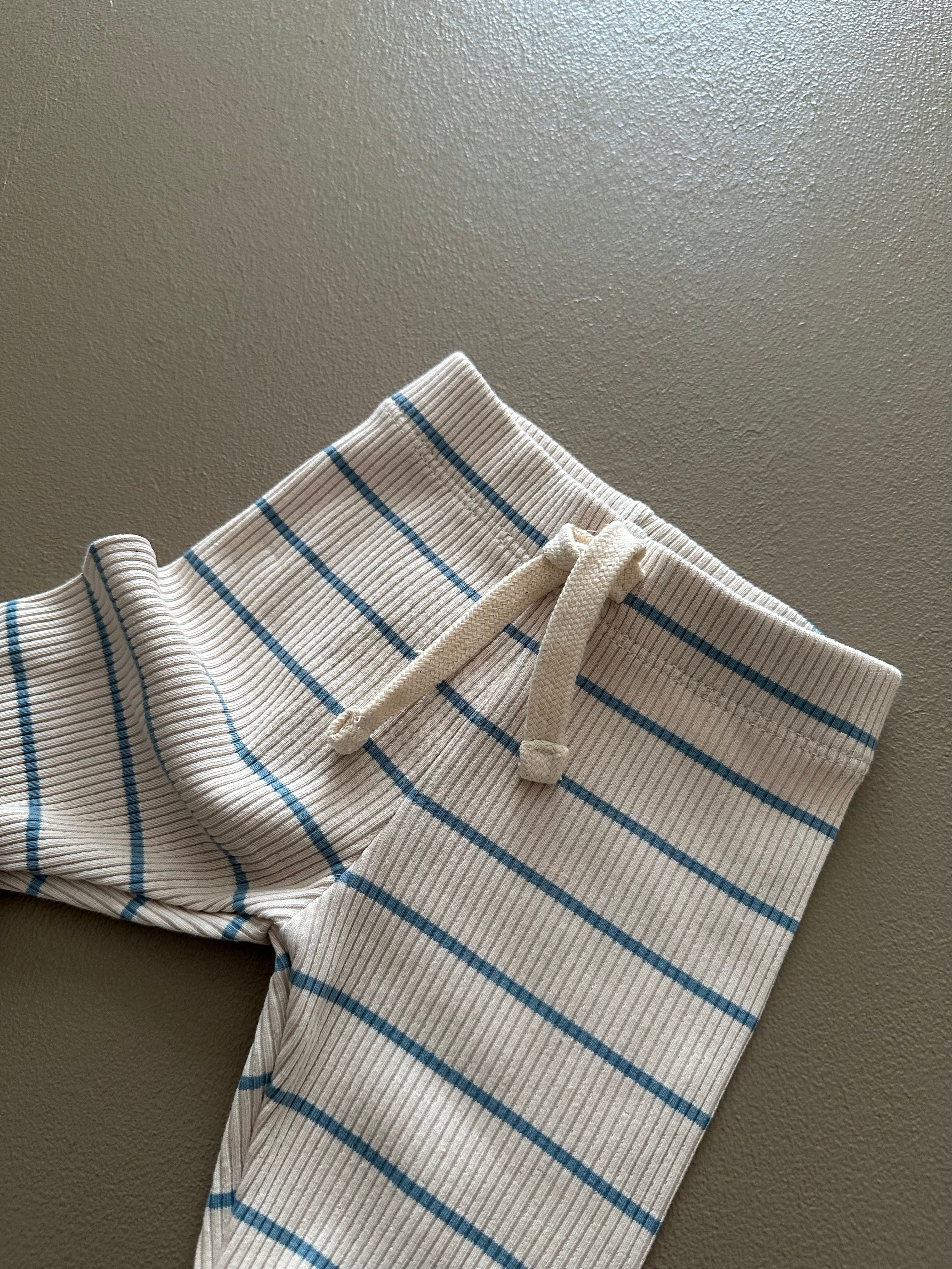 RIB LEGGINGS | BLUE STRIPES