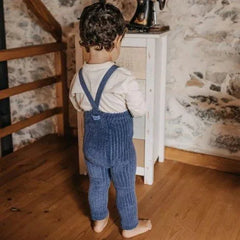 GRANNY STRUMPFHOSE mit TRÄGERN (ohne Fuss) | steel blue