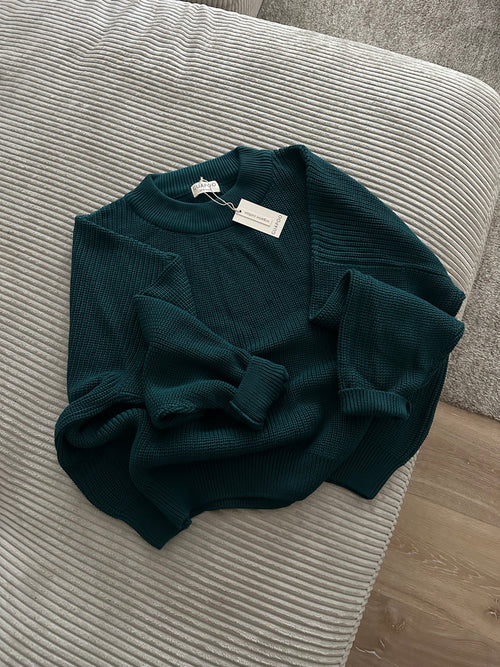 MOM CHUNKY SWEATER PINE