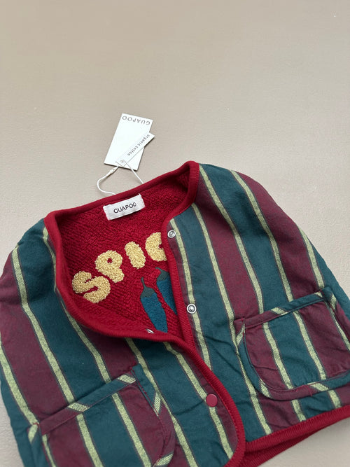 REVERSIBLE FLEECE VEST RED