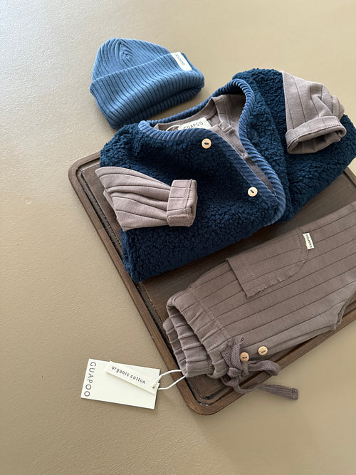 CORDUROY VEST DEEP BLUE