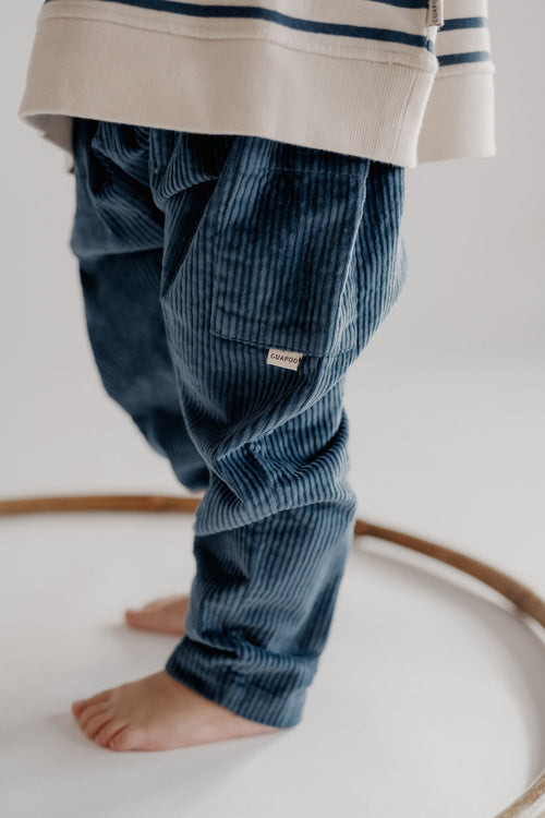 CORDUROY PANTS DEEP BLUE