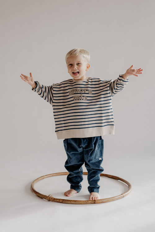 CORDUROY PANTS DEEP BLUE