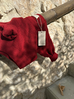 CHUNKY SWEATER CHILI RED