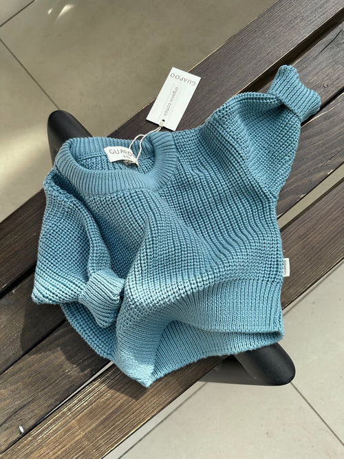 CHUNKY SWEATER FROSTY BLUE