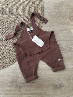 RIB DUNGAREES | MOCHA