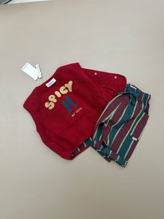 REVERSIBLE FLEECE VEST RED
