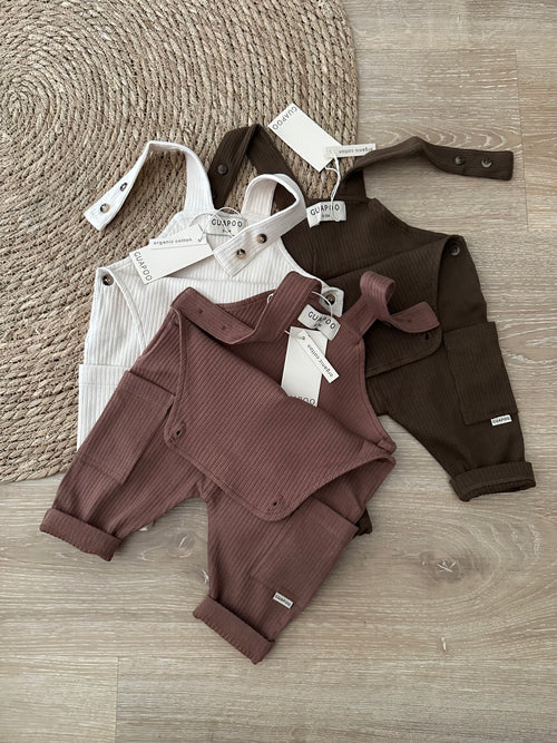 RIB DUNGAREES | MOCHA