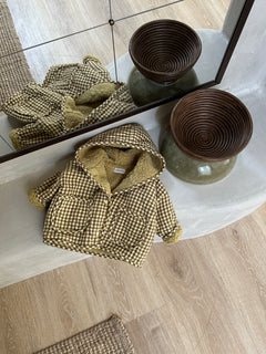 REVERSIBLE TEDDY JACKET MARZIPAN