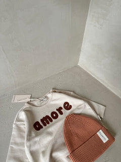 KNIT BEANIE DUSTY CORAL