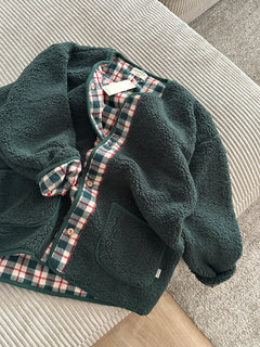 MOM REVERSIBLE TEDDY JACKET PINE