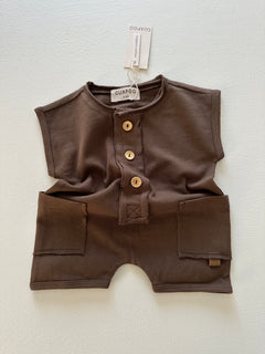 COZY SUMMER ROMPER | CHOCOLATE