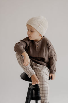 ORGANIC RIB LONGSLEEVE BROWN