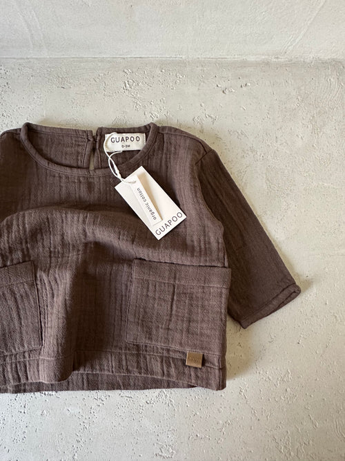 MUSLIN LONGSLEEVE | CHOCOLATE