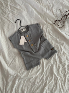 COZY SUMMER ROMPER | GRAY