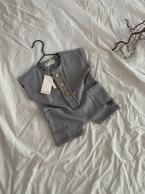 COZY SUMMER ROMPER | GRAY