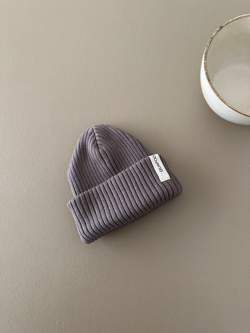 HEAVY RIB BEANIE BROWN