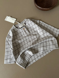 ORGANIC LONGSLEEVE BROWN CHECK