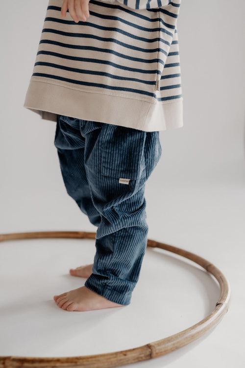 CORDUROY PANTS DEEP BLUE