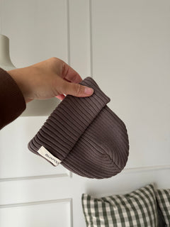 HEAVY RIB BEANIE BROWN