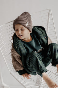 REVERSIBLE TEDDY JACKET BROWN