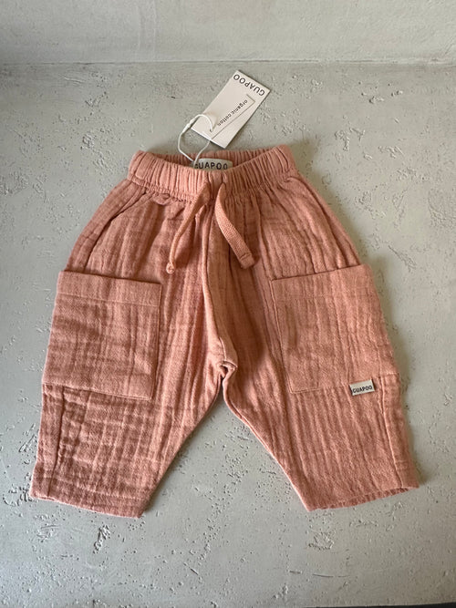 MUSLIN PANTS DUSTY CORAL