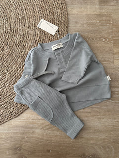 RIB LEGGINGS | GRAY