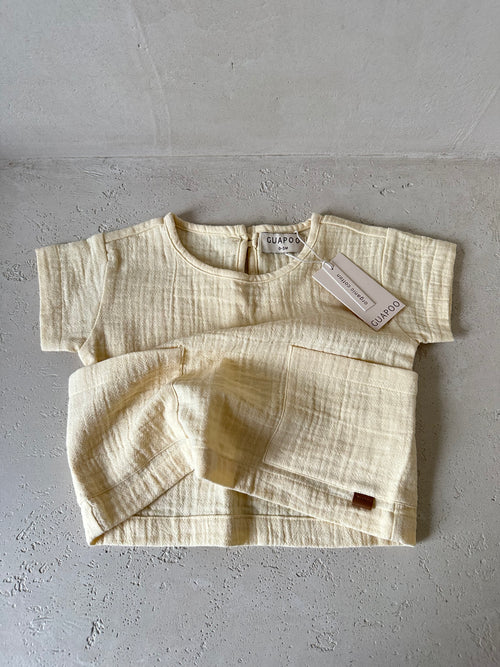 MUSLIN T-SHIRT | SOFT YELLOW