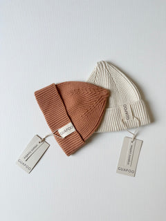 KNIT BEANIE DUSTY CORAL