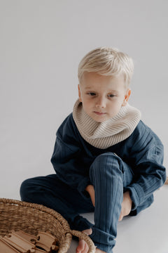 ORGANIC RIB LEGGINGS DEEP BLUE