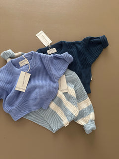 CHUNKY SWEATER SKY BLUE