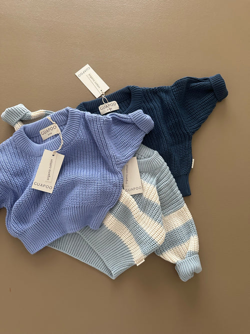 CHUNKY SWEATER SKY BLUE