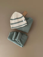 SOFT KNIT BEANIE | THYME STRIPES