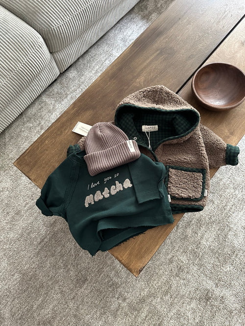 REVERSIBLE TEDDY JACKET BROWN