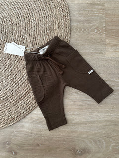RIB LEGGINGS | CHOCOLATE