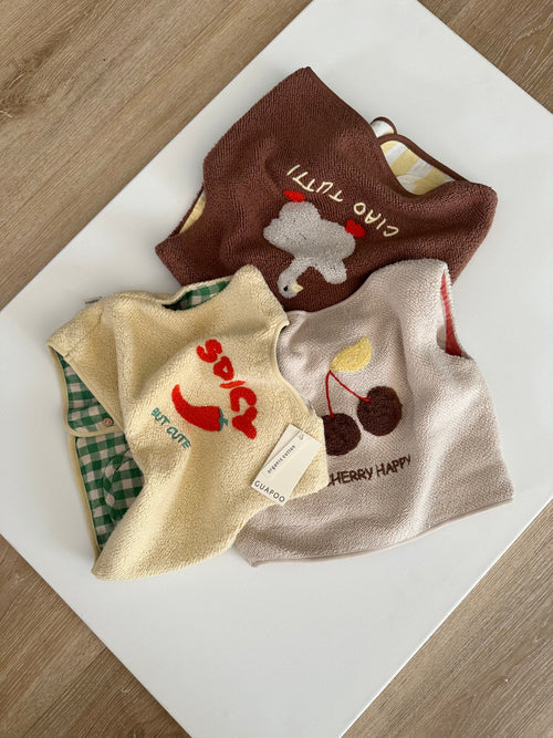 REVERSIBLE VEST | CHERRY HAPPY