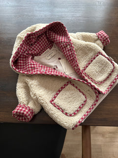 REVERSIBLE TEDDY JACKET CREAMY SILK