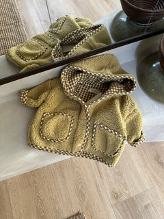 REVERSIBLE TEDDY JACKET MARZIPAN