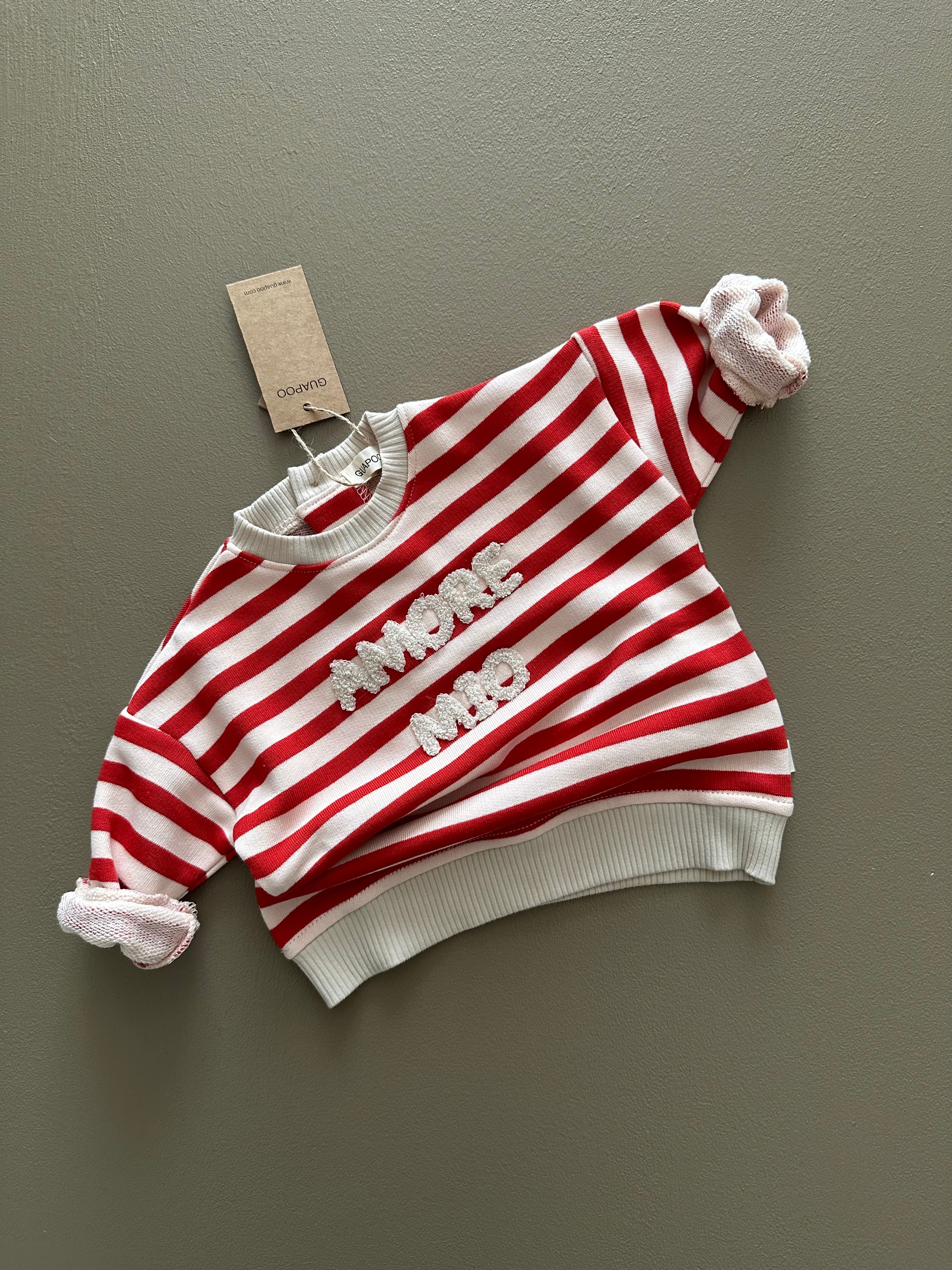 SWEATER RED STRIPES | AMORE MIO
