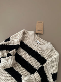 CHUNKY SWEATER | BLACK STRIPES