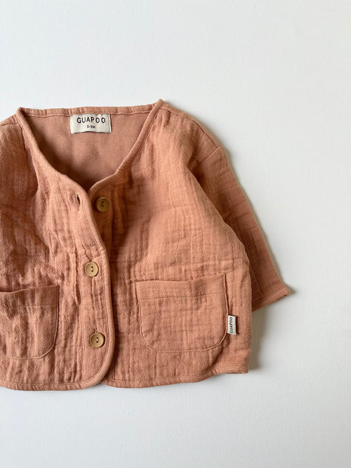 MUSLIN JACKET DUSTY CORAL