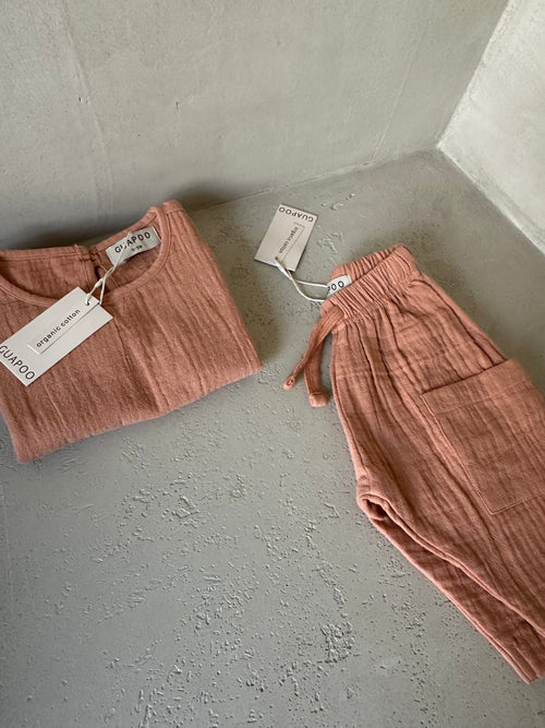 MUSLIN LONGSLEEVE DUSTY CORAL