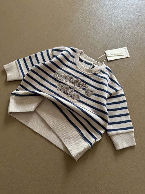 SWEATSHIRT BLUE STRIPES AMORE MIO